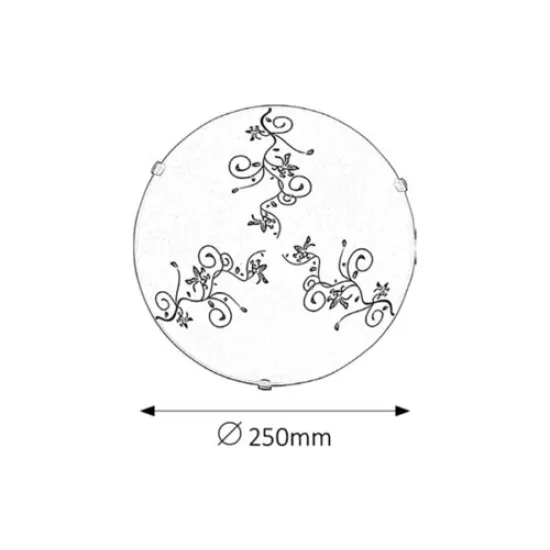 Rábalux Bloomy fekete-fehér mennyezeti lámpa (RAB-1847) E27 1 izzós IP20