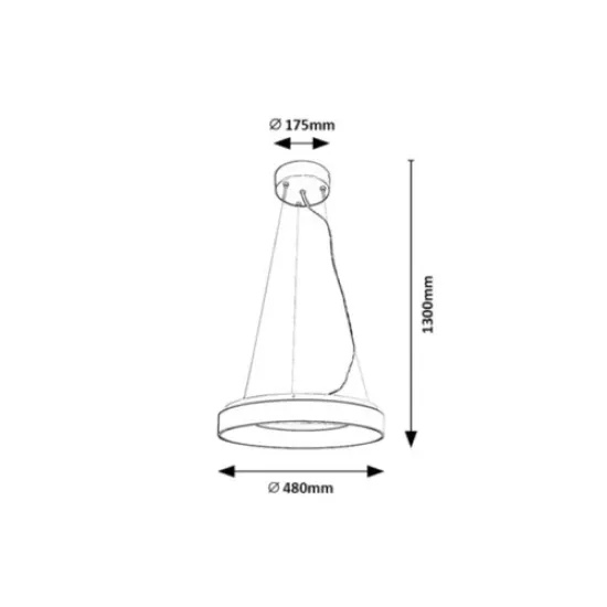 Rábalux Ceilo fehér függesztett lámpa (RAB-72002) LED 1 izzós IP20