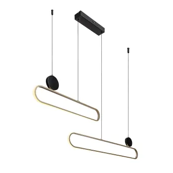 Rábalux Circado fekete-arany LED függesztett lámpa (RAB-72268) LED 1 izzós IP20