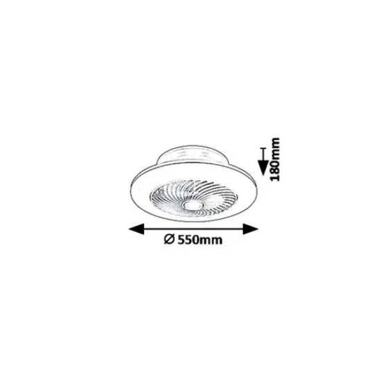Rábalux Dalfon fehér LED mennyezeti csillár ventilátor (RAB-6710) LED 1 izzós IP20