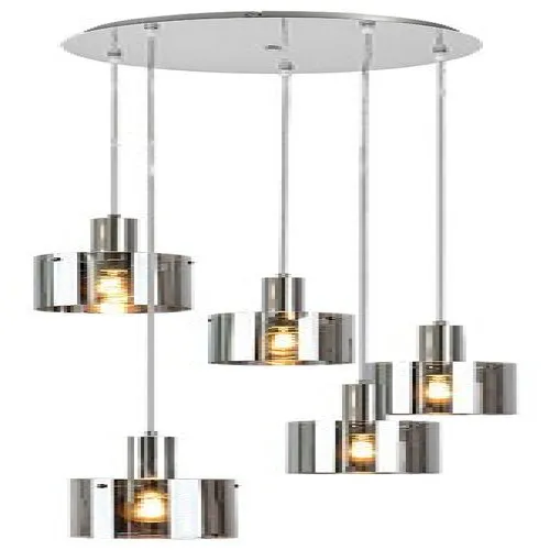 Rábalux Donati króm-füstszínű függesztett lámpa (RAB-5251) E27 5 izzós IP20