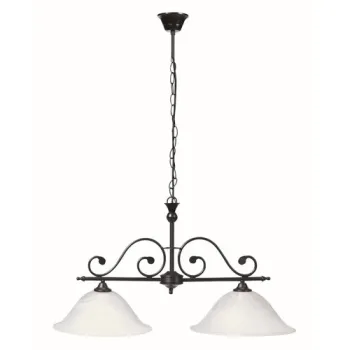 Rábalux Dorothea matt fekete-fehér alabástrom csillár (RAB-7777) E27 2 izzós IP20