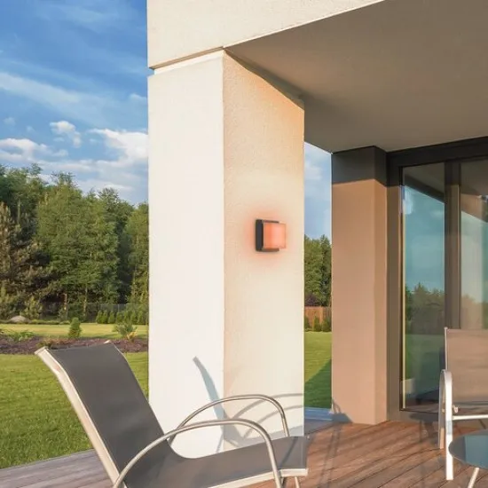 Rábalux Durbe fekete-fehér LED kültéri fali lámpa / LED kültéri mennyezeti lámpa (RAB-7247) LED 1 izzós IP54