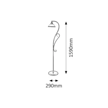 Rábalux Elisett bronz-fehér állólámpa (RAB-2758) E27 1 izzós IP20