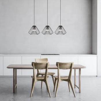 Rábalux Emerencia fekete függesztett lámpa (RAB-72371) E27 3 izzós IP20