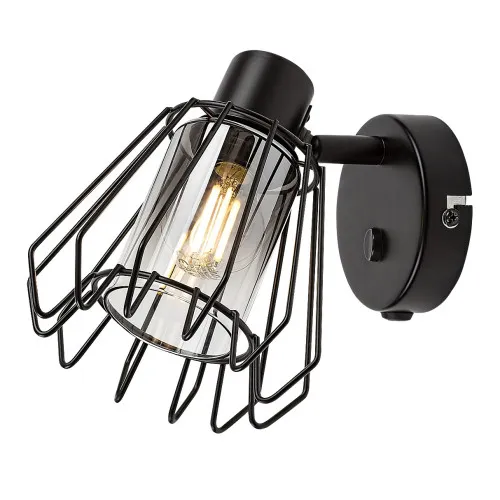 Rábalux Emerencia fekete fali spotlámpa (RAB-73067) E14 1 izzós IP20