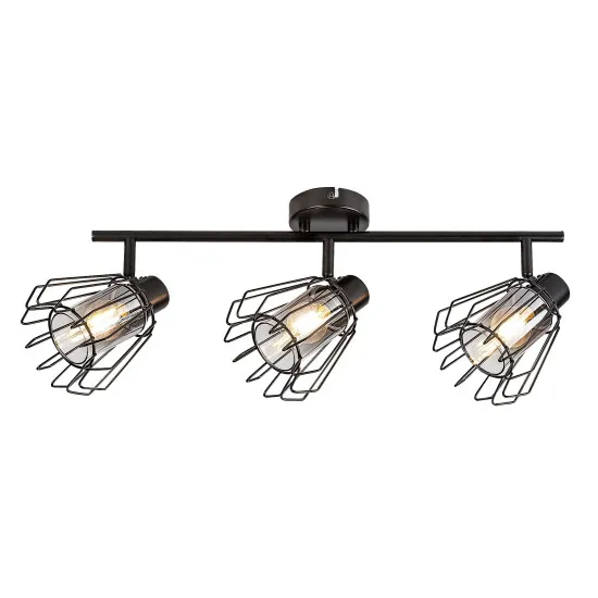 Rábalux Emerencia fekete mennyezeti spotlámpa (RAB-73069) E14 3 izzós IP20