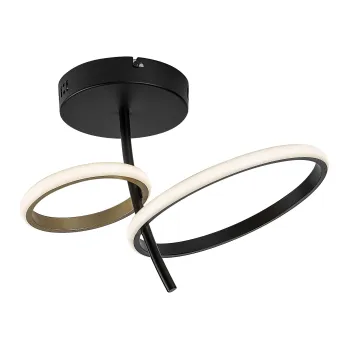 Rábalux Emilion fekete-arany LED mennyezeti lámpa (RAB-71296) LED 1 izzós IP20