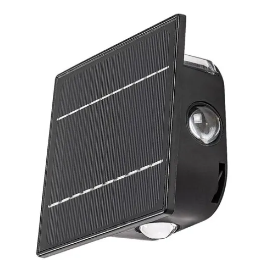 Rábalux Emmen fekete LED kültéri napelemes fali lámpa (RAB-77034) LED 1 izzós IP54