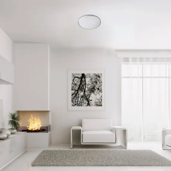Rábalux Engon ezüst-fehér LED mennyezeti lámpa (RAB-71127) LED 1 izzós IP20