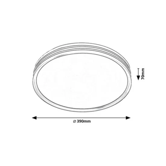 Rábalux Epora matt fekete-fehér LED mennyezeti lámpa (RAB-71118) LED 1 izzós IP20