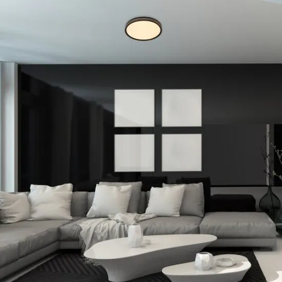 Rábalux Epora matt fekete-fehér LED mennyezeti lámpa (RAB-71118) LED 1 izzós IP20