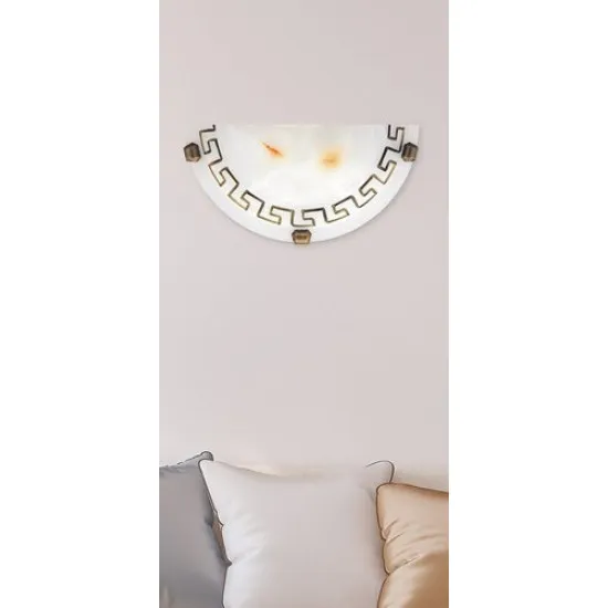 Rábalux Etrusco fehér alabástrom-bronz fali lámpa (RAB-7647) E27 1 izzós IP20