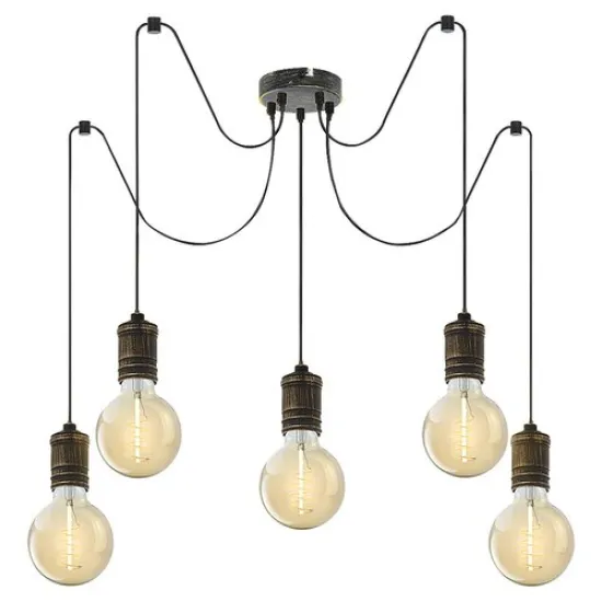 Rábalux Fidel antik arany függesztett lámpa (RAB-3218) E27 5 izzós IP20