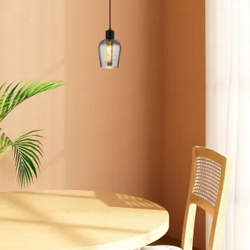 Rábalux Florian matt fekete függesztett lámpa (RAB-72270) E27 1 izzós IP20