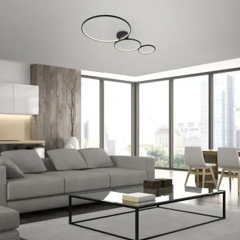 Rábalux Formand fekete LED mennyezeti lámpa (RAB-71297) LED 1 izzós IP20