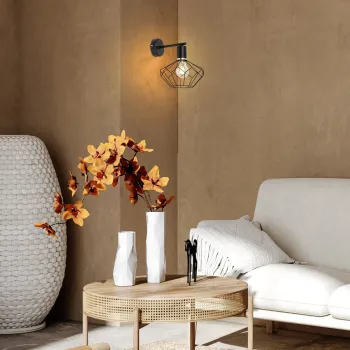 Rábalux Fran matt fekete falikar (RAB-71064) E27 1 izzós IP20