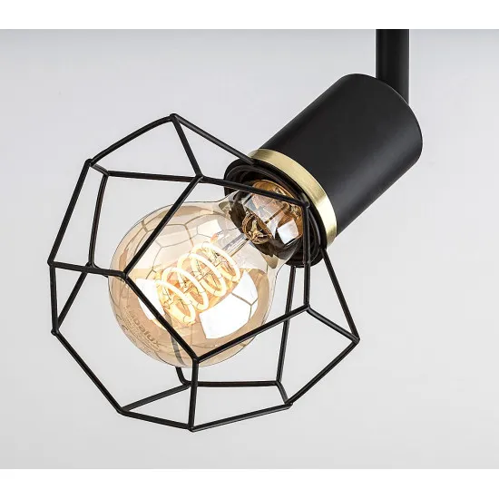 Rábalux Fran matt fekete mennyezeti lámpa (RAB-71066) E27 2 izzós IP20