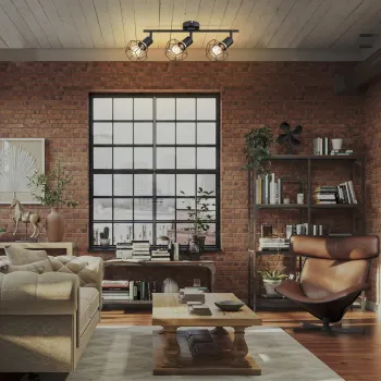 Rábalux Fran matt fekete mennyezeti lámpa (RAB-71067) E27 3 izzós IP20