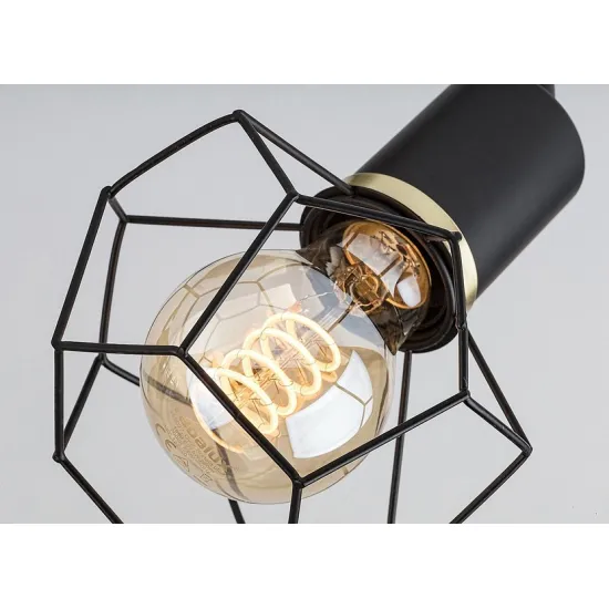 Rábalux Fran matt fekete mennyezeti lámpa (RAB-71067) E27 3 izzós IP20