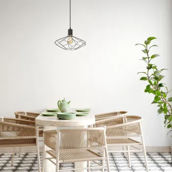 Rábalux Fran matt fekete függesztett lámpa (RAB-72241) E27 1 izzós IP20