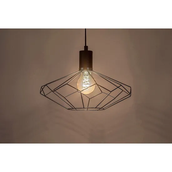 Rábalux Fran matt fekete függesztett lámpa (RAB-72241) E27 1 izzós IP20