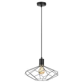 Rábalux Fran matt fekete függesztett lámpa (RAB-72241) E27 1 izzós IP20