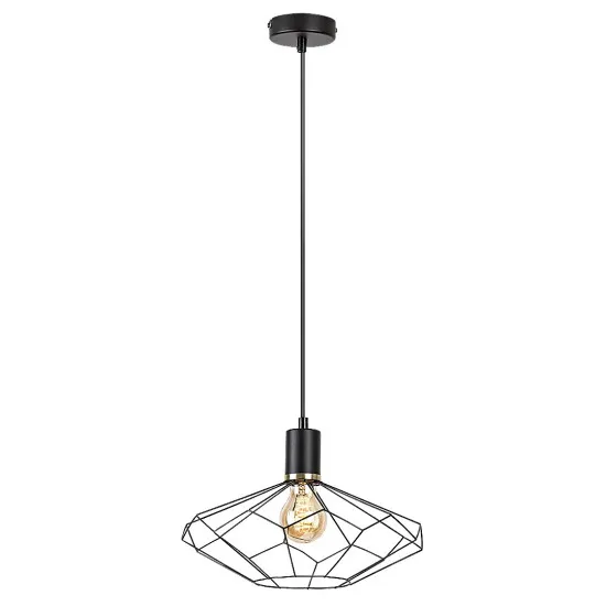 Rábalux Fran matt fekete függesztett lámpa (RAB-72241) E27 1 izzós IP20