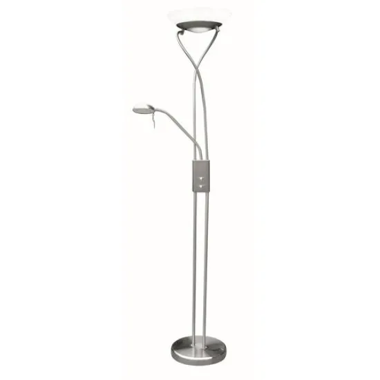Rábalux Gamma matt króm-fehér LED állólámpa (RAB-4077) LED 2 izzós IP20