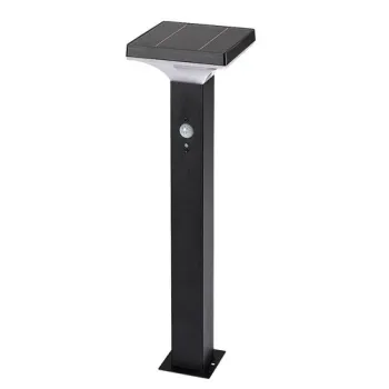 Rábalux Geleen fekete-fehér LED kültéri napelemes mozgásérzékelős állólámpa (RAB-77045) LED 1 izzós IP44