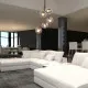 Rábalux Glory matt fekete-füstszínű függesztett lámpa (RAB-3508) E14 5 izzós IP20