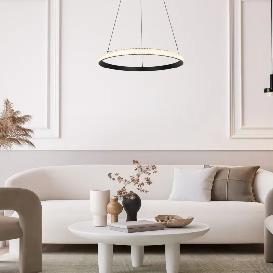Rábalux Grete fekete LED függesztett lámpa (RAB-72258) LED 1 izzós IP20