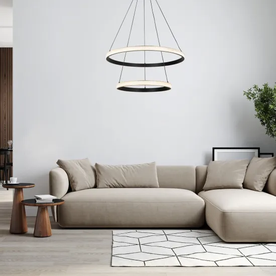 Rábalux Grete fekete LED függesztett lámpa (RAB-72259) LED 1 izzós IP20