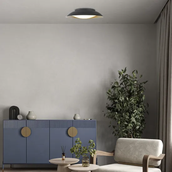 Rábalux Hafsa fekete-arany LED mennyezeti lámpa (RAB-71187) LED 1 izzós IP20