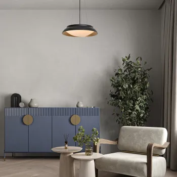 Rábalux Hafsa fekete-arany LED függesztett lámpa (RAB-72134) LED 1 izzós IP20