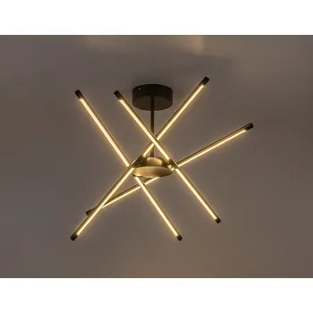 Rábalux Henli2 fekete LED mennyezeti lámpa (RAB-71338) LED 1 izzós IP20