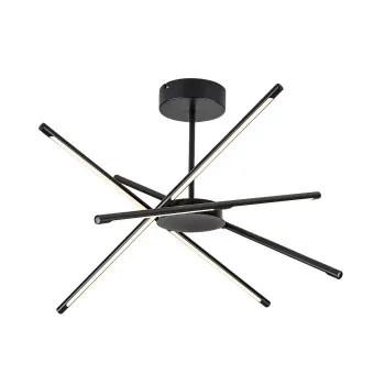 Rábalux Henli2 fekete LED mennyezeti lámpa (RAB-71338) LED 1 izzós IP20