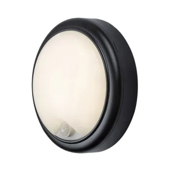 Rábalux Hitura fekete-fehér LED kültéri mozgásérzékelős fali lámpa (RAB-77028) LED 1 izzós IP54