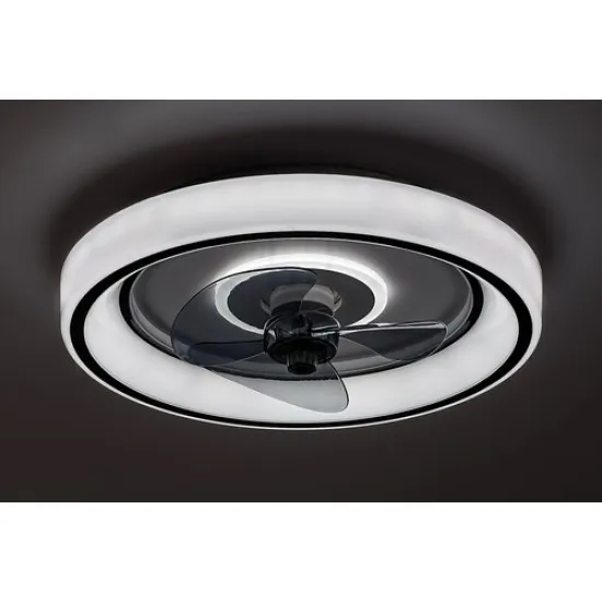 Rábalux Horacio fekete-fehér LED mennyezeti csillár ventilátor (RAB-71009) LED 1 izzós IP20
