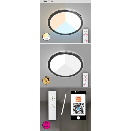 Rábalux Inverness fekete-fehér LED kültéri mennyezeti lámpa (RAB-7774) LED 1 izzós IP44