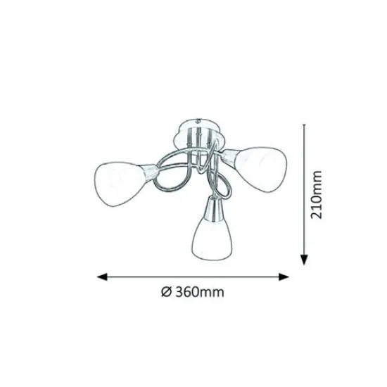 Rábalux Jenna antik bronz-fehér alabástrom mennyezeti spotlámpa (RAB-5533) E14 3 izzós IP20