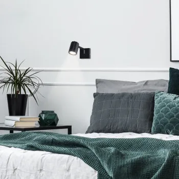 Rábalux Karter matt fekete falikar (RAB-73027) GU10 1 izzós IP20