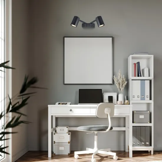 Rábalux Karter matt fekete falikar (RAB-73028) GU10 1 izzós IP20 Rábalux Karter matt fekete falikar (RAB-73028) GU10 1 izzós IP20