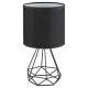 Rábalux Kinga fekete asztali lámpa (RAB-3016) E14 1 izzós IP20
