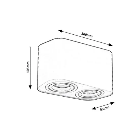 Rábalux Kobald matt fekete mennyezeti spotlámpa (RAB-2053) GU10 2 izzós IP20 Rábalux Kobald matt fekete mennyezeti spotlámpa (RAB-2053) GU10 2 izzós IP20