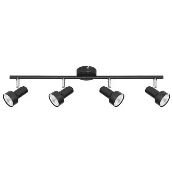 Rábalux Konrad fekete mennyezeti spotlámpa (RAB-5325) GU10 4 izzós IP20