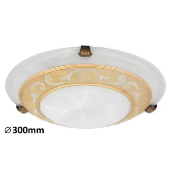 Rábalux Laretta fehér alabástrom-bronz mennyezeti lámpa (RAB-3713) E27 1 izzós IP20