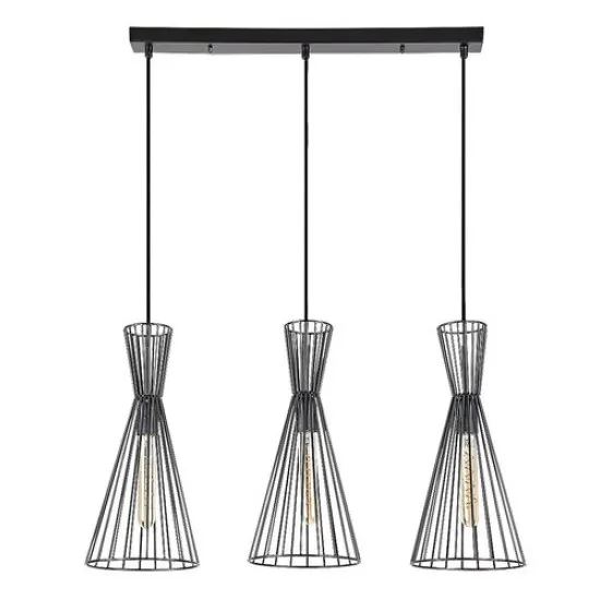 Rábalux Leandros fekete függesztett lámpa (RAB-72006) E27 3 izzós IP20 Rábalux Leandros fekete függesztett lámpa (RAB-72006) E27 3 izzós IP20