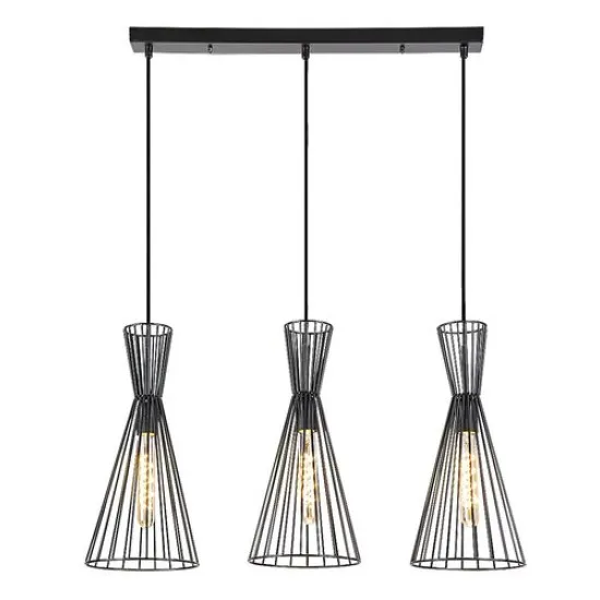 Rábalux Leandros fekete függesztett lámpa (RAB-72006) E27 3 izzós IP20 Rábalux Leandros fekete függesztett lámpa (RAB-72006) E27 3 izzós IP20