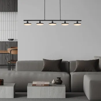 Rábalux Madi matt fekete LED függesztett lámpa (RAB-72240) LED 1 izzós IP20